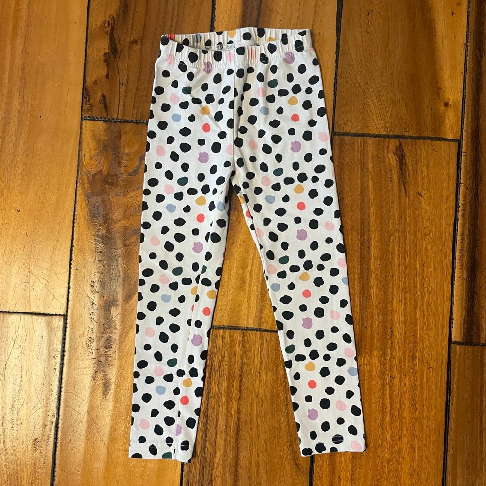Hanna Andersson – Size 5 /110 cm, kids stretch leggings, colorful spots!